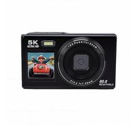 Plyisty 5K Digital Camera, 80MP Dual Screen Autofocus Vlogging Camera with 18X Digital Zoom, Smart Flash, WiFi, for Photography, YouTube, TikTok, Online Learning, Beginners (black)