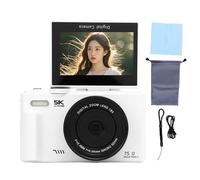 Plyisty 5K Digital Camera, WiFi 75MP Cameras for Photography, Autofocus Vlog Cam with 3" 180° Flip Screen, 18X Zoom, 32GB SD Card, for Teens and Beginner (32GB)