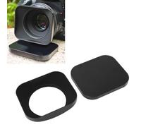 Plyisty 62mm Square Metal Lens Hood and Cap Set, Aluminum Screw in Camera Lens Shade with Matte Interior, Anti Glare Protective Guard for Photography