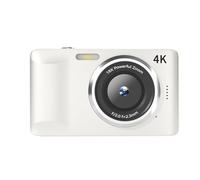 Plyisty 64MP 4K Digital Camera with 18x Zoom, Autofocus, 2.8 Inch Display. Face Detect, Smile, 20 Filters, Anti Shake, for Travel, Life Recording (White)