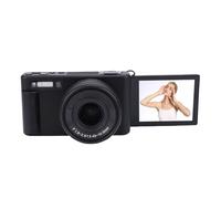Plyisty 72MP, Compact Travel Camera, 5K Digital Camera with 180° Flip Screen, 4X Digital Zoom, Anti Shake, Real Time Filters, Remote Control Via WIFI APP (Black)