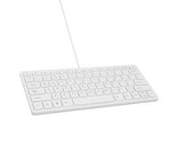 Plyisty 78 Keys Arabic English Keyboard, USB Plug and Play | Bilingual Language Wired Computer Keyboard, Quiet, Ultra Thin, Ergonomic Design, for Laptop PC, White