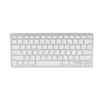 Plyisty 78 Keys Wireless Keyboard, Ultra Slim Office Keyboard with Silent Buttons for Computer Laptop Tablet, Suitable for All Mainstream Operating System, Ergonomic Design (Silver)
