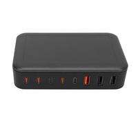 Plyisty 8 Ports Type C Charging Station Hub, Compact 135W USB C GAN Charger Saving Saving Overload Good Heat Dissipation Intelligent Pd65w for Dell Xps (UK Plug)