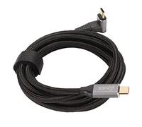 Plyisty 90 Degree USB C Cable, 10Gbps 4K 60Hz HD, USB C PD100W Fast Charging Cord, USB3.1 Type Interface, Nylon Braiding Line, for Steam Deck, for VR Link Cable (200cm)
