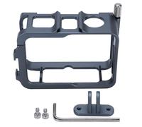 Plyisty Action Camera Cage Aluminum Alloy Protective Frame with 1/4 Inch Interface & Double Cold Shoe for Shockproof Horizontal Vertical