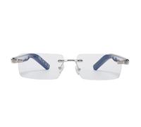 Plyisty AI Smart Glasses, Frameless Bluetooth Glasses with Multi Languages Translation, Mic & Speakers, Blue Light Blocking Lenses for Office Study