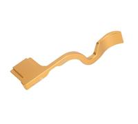 Plyisty Aluminum Alloy Camera Thumb Grip with Hot Shoe Cover, Designed in 1:1 Ratio, Ergonomic Curve, Lightweight & Practical Features, Snap Mount Method (Gold)