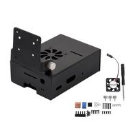Plyisty Aluminum Alloy Cooling Case for VisionFive2 Lite Single Board Computer, Protective Metal Enclosure with Active Fan Heatsink and Camera Holder for IMX219