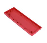 Plyisty Aluminum Alloy Mechanical Keyboard Housing, DIY Enthusiasts Swappable Keyboard Case Glossy Silver Spray Coating Set with Screws and (Red)