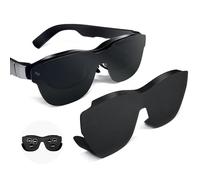 Plyisty AR Glasses Light Blocker for Rayneo Air 3S 3 2S & Xreal One Pro Air 2, Soft Silicone Lens Shade Hood, Anti-Glare Blackout Cover Accessories for Smart Glasses