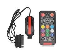 Plyisty ARGB PC Fans Controller Kit, 5V 3Pin, 21 Keys, Serial ATA Power, for PC Rainbow LED Strip, with 215 Dynamic Lighting Modes, 4 Static Lighting Colors