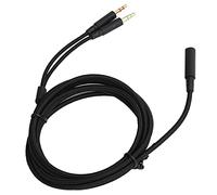 Plyisty Audio Extension Cable, 2 in 1 Adapter, Headphone Audio Cable Fit for HyperX Cloud II/Cloud Flight/hyperx/Alpha-/Core/CloudMix, 2m / 6.6ft