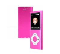Plyisty Bluetooth 5.3 MP3 Player HiFi Lossless Sound, 1.8" Screen, 64GB Expandable, FM Radio, E-Book, with Earphone, Portable Music Player for Sport Running (Pink)
