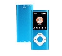 Plyisty Bluetooth 5.3 MP3 Player HiFi Lossless Sound, 1.8" Screen, 64GB Expandable, FM Radio, E-Book, with Earphone, Portable Music Player for Sport Running (Blue)