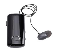 Plyisty Bluetooth Headset, Retractable Clip On Wireless Earpiece with Digital Display Noise Cancelling 200Hrs Standby for Business Gaming (Gray)