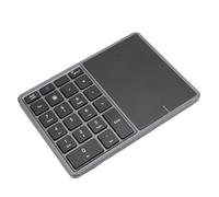 Plyisty Bluetooth Number Pad, Cordless Numeric Keypad with Touchpad, 22 Keys Portable Financial Accounting Number Keyboard, Mini Numpad for Business Office Desktop PC Laptop (Dark Gray)