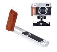 Plyisty Camera L Shape Grip, Aluminum Alloy Pear Wood Handle with Non Slip Pad for X E5 Camera, Lightweight Ergonomic Design Plate (Silver)