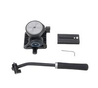 Plyisty Camera Tripod Head with Removable Handle, Sturdy Fluid Head, Hydraulic Damping, 5kg Load Capacity, CNC Aluminum Alloy, 65mm Base Diameter, 3/8-inch Screw Hole