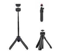 Plyisty Camera Tripod Stand, 4 Section Extendable, 360 Degree Ball Head, 1/4" Screw, Magnetic Dual Claws Adapter, Lightweight Selfie Stick Tripod for Action 5 Pro/4/3