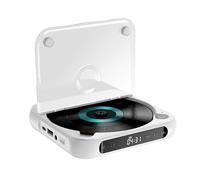 Plyisty CD Player with Bluetooth, 2000mAh Rechargeable Personal Audio for Car Travel, Anti Skip FM Radio, 3.5mm AUX Earphones Included