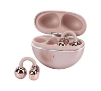 Plyisty Clip On Earbuds, Comfortable Open Ear Wireless Bluetooth 6.0 Earbuds with IPX7 Water Proof and 40H Playtime for Sports Running and Travel (Champagne Gold)
