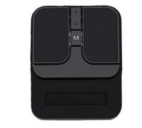 Plyisty Compact Bluetooth Mouse, Pressure Sensitive Scrolling Rechargeable Wireless Dual Mode with 2 Devices Connection for Laptop Tablet Phone