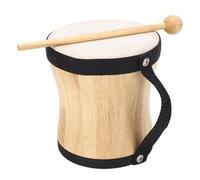 Plyisty Compact Wood Hand Drum for Musicians, Sheepskin Drum Top, Easy to Carry, Suitable for Performances, Parties, and Music Festivals (Black)
