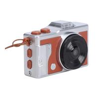 Plyisty Digital Camera, 4K 48MP Retro Compact Camera with Built in Flash and Image Stabilization, for Travel Concerts Birthday Gift (Brown)