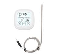 Plyisty Digital Kitchen Thermometer, Read Meat Thermometer with Timer Touchscreen 9 Preset Foods 5 Doneness Levels, for Cooking Grilling Baking Roasting BBQ