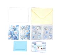 Plyisty DIY Voice Recordable Greeting Card Personalized Recordable Message Card Handcrafted Sound Card with 4 Minutes Audio Recorder Photo Frame Floral Stickers