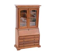 Plyisty Dollhouse Miniature Cabinet shelves: 1:12 Board Manufactured Professionally for Residential Decoration, Children and Collectors (Maroon)