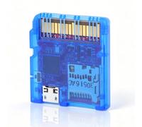 Plyisty DSPico DS Flash Card, R4 Upgrade, RP2040 MCU Powered, Open-Source Design, 6MB/s SD Read, Support DS Mode & Pico Launcher, Fit for, DSi, NDS Lite,DSiLL XL, 2DS, 3DS (Transparent Blue)