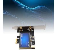 Plyisty Dual Band Wireless Network Card, 2.4GHz 300Mbps 5GHz 867Mbps WiFi Adapter with PCIE Interface Bluetooth 4.0 and Dual 8db Antennaes for Laptop Desktop