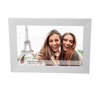 Plyisty Electronic Picture Frame, 100 to 240 V 10.1 Inch Smart Digital Photo Frame 1280x800 White HD Touchscreen with App By Home Page (UK Plug)
