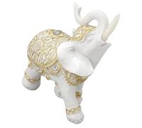 Plyisty Elephant Statue, Exquisite Happy Cute Elephant Figure for the Entrance (Medium)