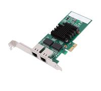 Plyisty Ethernet PCI Express Network Card Double RJ45 Port 1000Mbps 82571 Controller PCIe Ethernet LAN Adapter Compatible with PCI Express X8, X16 Gigabit Card