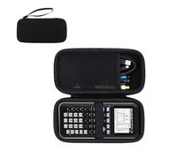 Plyisty EVA Hard Case for Texas Instruments TI-84 Plus CE/TI-84 Plus/Nspire CX II CAS/Nspire CX II/89/85/86, Velvet Lining, Mesh Pocket, Hand Strap Carrying Case