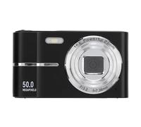 Plyisty FHD 1080P Digital Camera, 50MP Prevent Vibration Digital Camera Super Clear Compact for Travel for Students (Black)