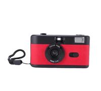 Plyisty Film Camera Lightweight Retro Reusable Camera Compatible with 35mm Color Negative or B/W Film Easy to Use with 28MM F/8 Lens and Build in Flash (Black Green)