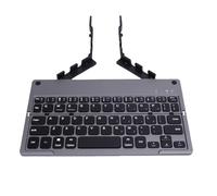 Plyisty Foldable Bluetooth Keyboard, Small Quiet Folding Portable Lightweight Travel Rechargeable Pocket-Sized Compact Keyboard with Stand for Laptops Tablet Phones (Gray)