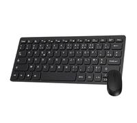 Plyisty French Azerty Wireless Keyboard & Mouse Combo, 2.4GHz Plug & Play, Ergonomic Tilt, Ultra Slim, 78 Keys for PC/Laptop, Battery Powered