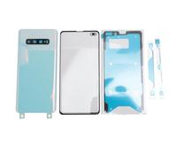 Plyisty Front External Thyroid Soft System, in Front of Installed Camera Lens Back Glass Cover Replacement Door for Galaxy S10+plus (White)