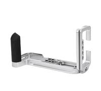 Plyisty Hand Grip Fast Release L Plate, Arca Quick Install L Bracket for Fuji XT5 Micro SLR Camera, Lightweight Ergonomic Design, 1/4in Thread Holes (Silver)