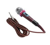 Plyisty Handheld Cable Microphone, Metal Grille Head Clear Sound Dynamic Vocal Microphone Comfortable Grip Heart -shaped Sound Recording for Stage Performances (Silver) (Roseate)