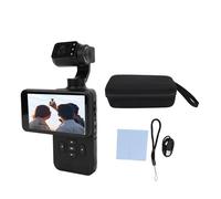 Plyisty Handheld Camcorder, 5K Vlogging Camera, 3.5 Inch Rotating Touchscreen, HD 3 Axis Stabilization, 120° Wide Angle, Face Tracking, Small Video Camera for Photography
