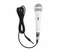 Plyisty Handheld Wired Microphone, Dynamic Vocal Mic with 6.35mm Jack, Built in Efficient Filter Cotton, for Speakers, Karaoke Singing Machine, Amp, Mixer (White)