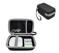 Plyisty Hard Carrying Case for M02 M02S Pro and Memoking T02, Portable Sticker Printer Storage Bag with Mesh Pocket for Label Paper, Shockproof EVA Travel Organizer