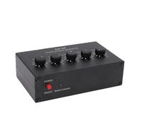 Plyisty Headphone Amplifier, 1/4" TR Input Dual Output Instrument Preamp with 4-Band EQ, 15H Battery, Rechargeable for Guitar Bass Pickups and Live Studio Recording