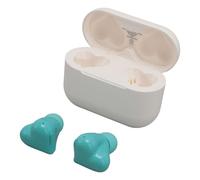 Plyisty Heart Shaped Wireless Earbuds, Bluetooth 5.3 Headphones, HIFI Stereo Sound Ear Buds, Water proof Earphones with Charging Case, for Girls Women (Light Blue)